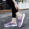 Nuevas Sandalias Transfronterizas para Mujer 2025 Otoño y Verano Nuevo Diario Casual Baotou Malla Punta Redonda Tacón Cuña Talla Grande Pantuflas