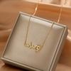 Estilo K del Nuevo Collar de Acero Titanio Serie Smart Moda para Mujer Latido de Corazón Popular Cadena Clavícula Nicho Collar de Diamantes