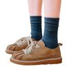 Calcetines para Mujer en Otoño e Invierno, Calcetines Retro de Estilo Japonés con Felpa para Mujer, Calcetines de Invierno de Color Puro de Longitud Media, Suministro de Puesto Callejero, Entrega Rápida