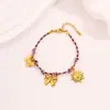 Pulseira de dopamina tecida de moda transfronteiriça estilo oceano tartaruga estrela do mar laço pulseira de aço inoxidável de luxo leve