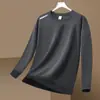 Sudadera para hombre, nuevo modelo de primavera y otoño, cuello redondo, corte holgado, engrosada, sin capucha, prenda para pullover, chaqueta de manga larga para hombre, versátil