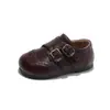 Zapatos de piel para niño 2026, zapatos de piel negros para bebé niño, zapatos para niño pequeño de suela blanda, zapatos de vestir para niño, zapatos negros de una sola pieza para niña