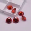 5A Rojo Padma Redondo Nido de Pájaro Cortado Circonia Piedra Suelta Cielo Estrellado Gema Padma Cara Anillo Pendiente Anillo Accesorio Piedra