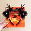 Diadema de Halloween, Diadema Luminosa de Cuernos de Calabaza, Accesorios Divertidos para Fotos, Accesorios para el Cabello, Decoraciones para Vestidos Festivos