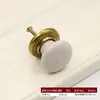 Puxador para Armário de Sapatos Guarda-roupa, Uso Doméstico, Estilo Country Americano de Luxo Leve, Puxador de Móveis Armário de Cerâmica Redondo de Liga de Zinco com Furo Único