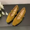 Zapatos Mary Jane Birkenstock retro de ante con estampado de leopardo para mujer, nuevos zapatos planos de otoño 2026 con falda y cierre de velcro