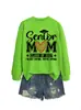 Mamá de último año clase de 2027 Amazon eBay Estación Independiente Moda Casual Sudadera para Mujer Otoño Invierno