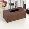 Caja de Servilletas de Papel Caja de Pañuelos de Cuero PU Caja de Pañuelos Creativa Caja de Almacenamiento de Servilletas Estilo Europeo Fabricante Venta al por Mayor Publicidad LOGOTIPO