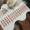 ColeçãoConjunto de 30 Peças de Unhas Usáveis com Pedras de Vidro e Efeito Olho de Gato, Toque de Luxo, Efeito Iluminador, Arte de Unhas Simples, Unhas Pré-Fabricadas