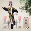 Actuación de ópera Jing Kun Yue ópera trajes drama fotografía Wuxia trajes antiguos general militar Wu Sheng túnica blanca de flor redonda con flecha