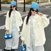Camisa Delgada para Niñas 2026 Nuevo Otoño Elegante Casual Mediana y Grande Niños Estilo Coreano Versátil Chaqueta Súper Bonita