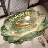 Tapete de Chão 3D Floral de Terra de Diatomáceas Transfronteiriço para Banheiro de Casa, Antiderrapante, Tapete de Pé Absorvente de Água, Tapete de Porta Resistente à Sujeira e ao Desgaste