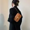 Bolso Cuadrado Pequeño de Moda Bolso de Hombro Retro Popular Versátil Bolso de Axila Texturizado para Viajar Bolso de Mujer