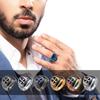 Venta Caliente Transfronteriza Anillo de Acero Inoxidable con Cruz Sagrada Vintage Desgastado Gótico Diablo Punk para Hombre