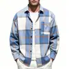 Camisa de cuadros para hombre de primavera y otoño, nueva, transfronteriza europea y americana, manga larga, estilo Hong Kong, corte holgado, camisa casual para adolescentes
