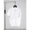 Camisa Polo de Malha Vazada Ice Silk Cor Verde Pinho Manga Curta Estilo Old Money Gola Lapela Camiseta Dropshipping Transfronteiriço Atacado de Fábrica
