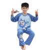 Conjunto de Pijama de Algodão e Seda Fresco para Primavera e Outono Manga Longa para Menino Grande Roupa de Casa Roupa Casual Roupas e Calças de Outono para Usar por Cima