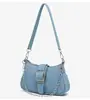 2026 Nueva Moda Tendencia Bolso de Hombro de Mezclilla con Textura de Alta Calidad, Bolso de Mano con Cadena Versátil de Nicho para Viajes y Uso Diario