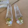 Charms para Zapatos con Agujero Pequeño, Accesorios Transparentes Puntiagudos para Zapatos de Gelatina, Sensación de Alta Gama, Decoraciones para Zapatos DIY, Charms Coreanos Desmontables para Zapatos