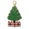 Conjunto Misto de 50 Acessórios de Joalheria DIY de Liga de Esmalte de Natal: Pingentes para Pulseira de Papai Noel, Boneco de Neve, Sino, Rena