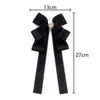 Alfinete de Gravata Borboleta Preto de Alto Padrão Estilo Francês, Presilha de Cabelo Estilo Chanel, Acessório de Cabelo DIY, Acessório de Decoração para Broche de Peito, Laço