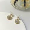 Brincos de pérolas e zircônias adoráveis de duas peças, brincos de personalidade de nicho femininos, retrô, versáteis e de temperamento, brincos de moda