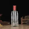 Garrafa de Vidro Transparente Espessada para Bebidas Alcoólicas Atacado Pacote 0,5kg 500ml Garrafa Selada para Bebidas Alcoólicas Caseiras Garrafa de Vinho com Bolhas