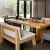 Mesa de jantar e cadeira minimalista moderna de madeira maciça, sala de estar, mesa e cadeira de jantar de lazer leve, lazer de luxo leve, cafeteria, loja de leite, mesa e cadeira de chá