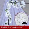 Simulación de Granjero Viejo Flor de Cerezo Artificial Ratán Tubería de Aire Acondicionado Interior Decoración Enredadera Boda Planta de Plástico