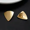 Pinzas para Orejas Doradas Mate Estilo Minimalista Fresco Vintage Modelo Nuevo 2022 para Mujer, Elegantes Pendientes sin Perforar de Metal Martillado con Acabado de Alta Gama