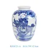 Jingdezhen Porcelana Azul y Blanca Jarrón Pequeño Tarro General Azul y Blanco Chino Tarro de Melón de Invierno Jarrón Decorativo para Sala de Estar Adornos de Jarrón