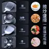 Espátula de cocina para exportación de acero inoxidable, cuchara sopera, cuchara coladora, cuchara para pasta, juego de siete piezas, ventas directas de fábrica
