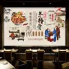 Papel Tapiz de Oveja Escorpión Oveja Palo Hueso Retro 3D Decoración Mural de Sopa de Cordero Papel Tapiz de Decoración para Restaurante de Hot Pot Tienda de Polvo de Cordero