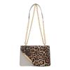 Diseño Nicho Estampado Leopardo Color Contraste Bolso Cuadrado Pequeño para Mujer 2025 Primavera Nueva Moda Distintivo Bolso de Hombro Cadena Bolso Cruzado