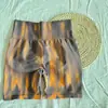 Nuevos Pantalones de Yoga Tie-Dye Aurora Control de Abdomen Levantamiento de Glúteos Color Durazno Pantalones de Fitness Shorts Deportivos para Mujer Shorts de Yoga Listos en Stock