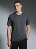 Camiseta Masculina de Manga Curta de Seda Gelada Verão Solta Tamanho Grande Gola Redonda Manga Curta Masculina Esportiva Casual Secagem Rápida Top Estilo Versátil