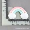 Accesorios de Resina Arcoíris en Nube Material de Pegamento Crema Corazón Estrella Arcoíris Funda para Teléfono Móvil Bolsa Caja de Almacenamiento DIY Parche
