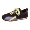Gu YunZapatos de Entrenamiento Alemanes Color Block Retro para Mujer 2026 Nuevo Otoño Nicho Zapatos Forrest Gump Versátiles Deportivos Casuales Zapatos de Tabla