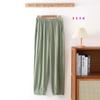 Pantalones Banana de Sarga de Algodón y Rayón para Mujer, Nuevos de Verano, Casuales para Casa, Antimosquitos, Largos, Ropa de Dormir con Efecto Enfriador
