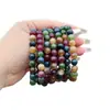 Pulsera de turmalina de alta calidad de un solo círculo, moda, color Joker, turmalina, jade, ágata, cristal, explosión, en stock, pulsera al por mayor