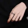 Anillo Abierto Vintage Estilo Ins Dongdaemun Coreano Lujo Ligero Patrón de Rosa Plata Tailandesa