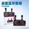 Caixa de Som Bluetooth para Desktop Sd218 Alto-falante Duplo Microfone Sem Fio Karaoke Doméstico Tudo-em-Um Cartão de Áudio Luz Colorida LED