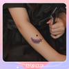 Pegatinas de tatuaje con purpurina de colores divertidos de calabaza de dibujos animados de Halloween, resistentes al agua, de larga duración, lindas y lavables para mujer
