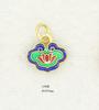 Colgante de bendición auspiciosa con candado de larga duración con esmalte dorado antiguo, accesorios para collar y pulsera, accesorios de calabaza de oro arena, joyería