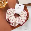 [Paquete de Tarjetas] Anillo de Luz Rojo Colon Anillo para el Cabello de Tela de Lujo Cuerda para el Cabello con Bola de Tendón de Goma de Lazo para el Ambiente
