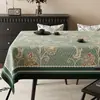 Toalha de Mesa para Jantar Estilo 2026, Lavável, Impermeável, à Prova de Óleo, Resistente ao Calor, Capa de Mesa Retangular de PVC com Bordado Imitado Estilo Chinês