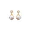 Pendientes de perla con forma de gota de agua de circonita con aguja de plata galvanizada en oro real, exquisitos pendientes que combinan con todo, pendientes de moda simples, venta al por mayor de fábrica
