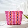 Canasta de Regalo Bolso de Mano Bolso de Playa Bolso Tejido Bolso de Mano Bolso Tote para Mujer Cesta de Verduras Cesta Pequeña para DIY Al Por Mayor