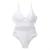 Roupa de banho feminina de peça única com estampa de triângulo de cabelo sexy tamanho grande com busto franzido conservador slim estilo fada traje de banho feminino