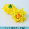 Flor Rosa de Canto Simulada para Usar na Mão Diâmetro 7cm Cabeça de Flor Rosa Pérola Material DIY Flor Decorativa Flor de Exportação Cabeça de Flor